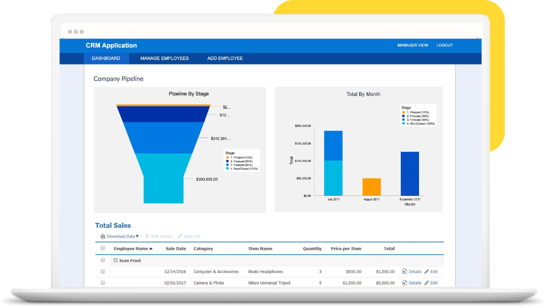 CRM application