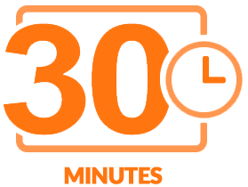 Thirty minutes of content icon