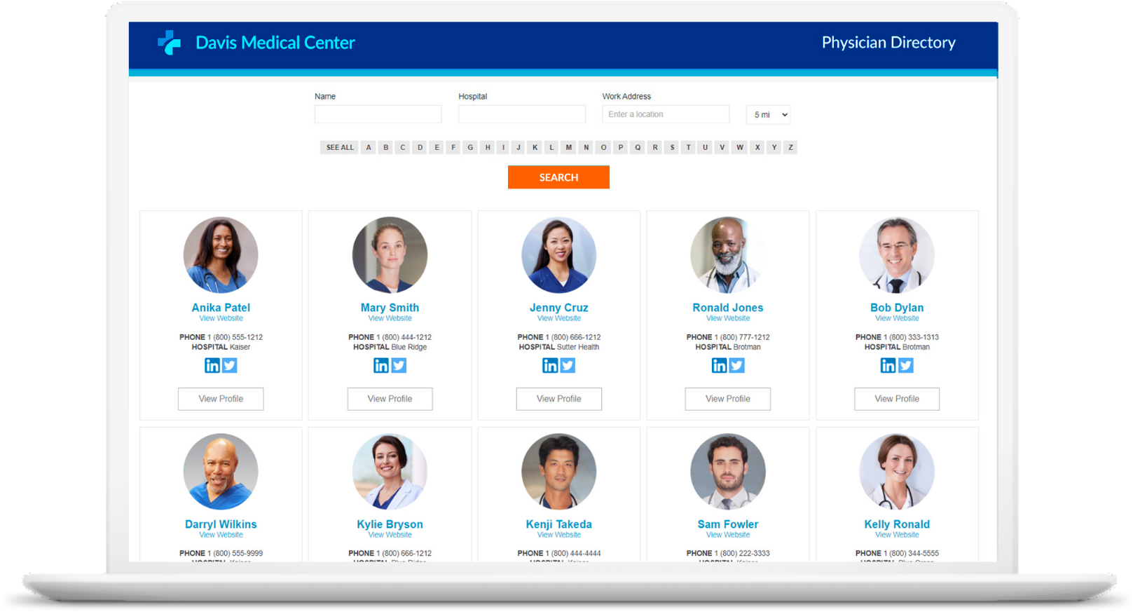 Physician directory