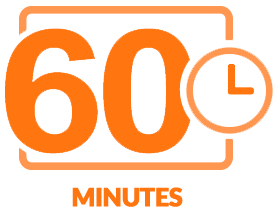 Sixty minutes of content icon